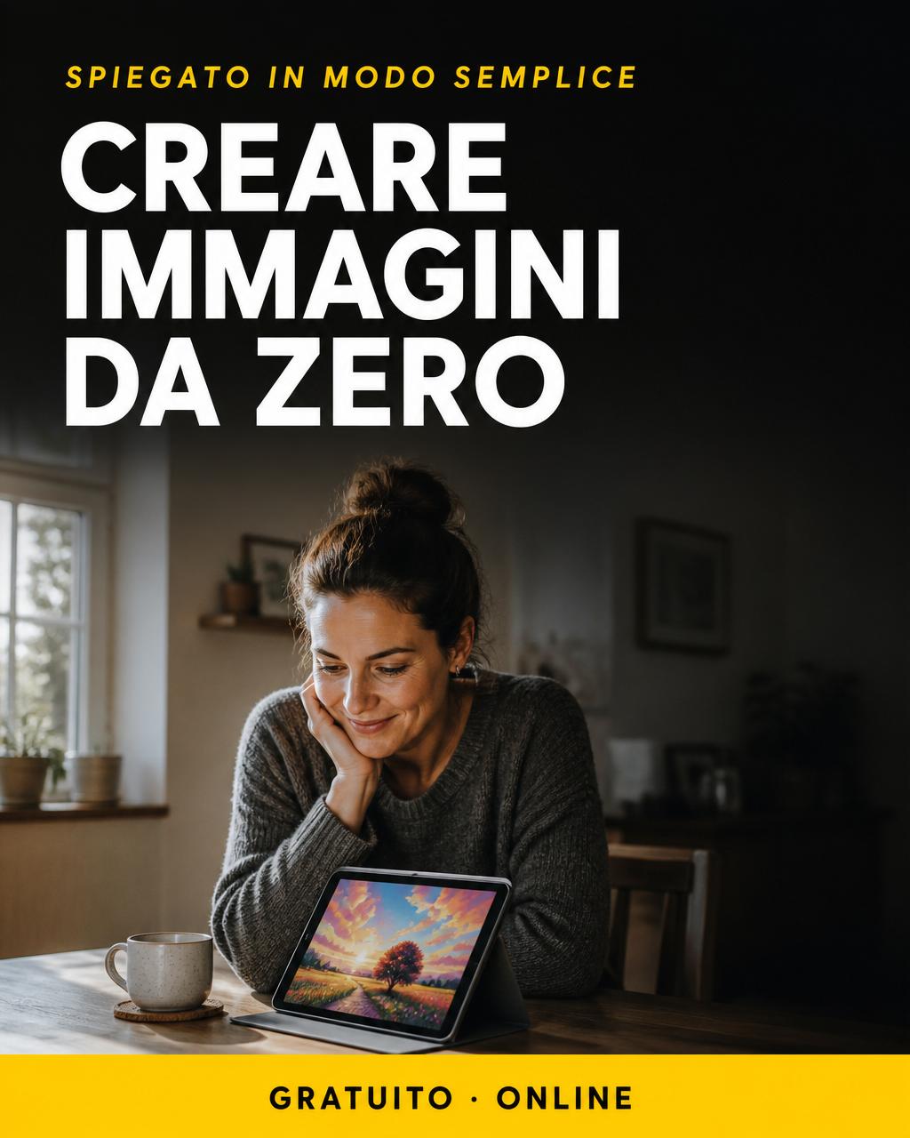 Locandina: Creare immagini da zero con l'IA