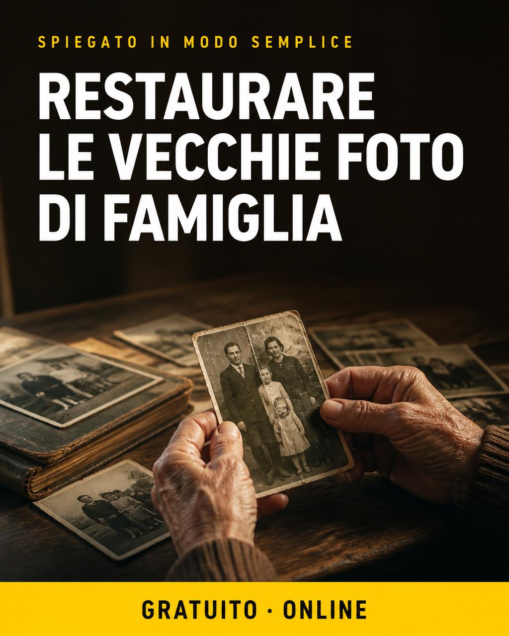 Locandina: Restaurare le vecchie foto di famiglia