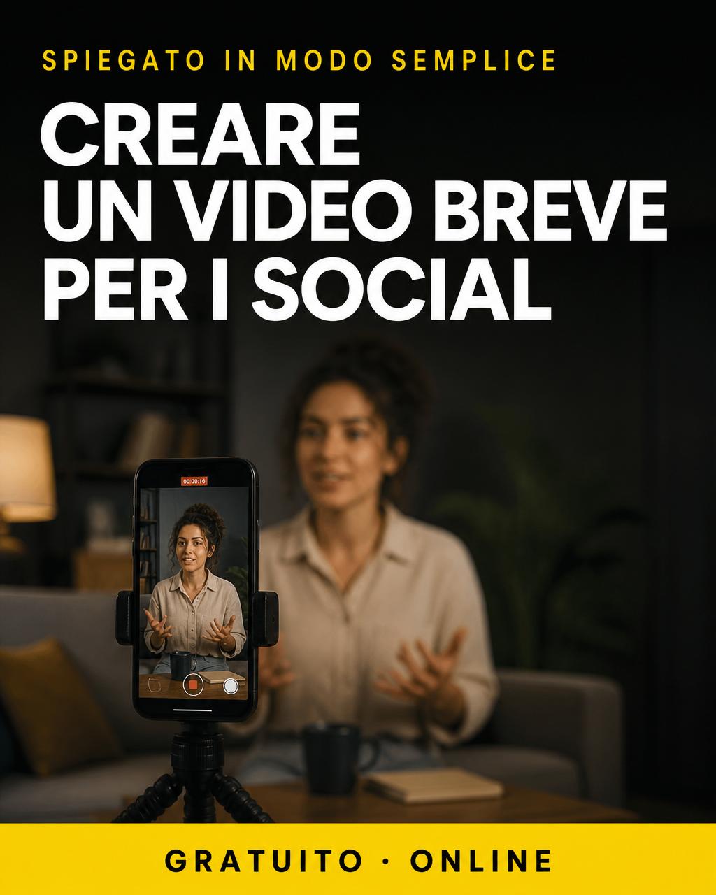 Locandina: Creare un video breve per i social